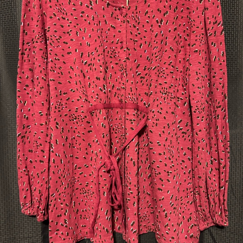 NEW Fat Face Cheetah Print Tunic Top Red Size US 10 (M) - Picture 3 of 8